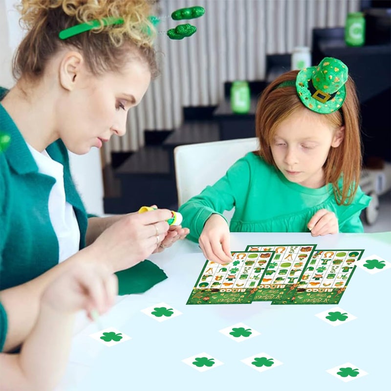 JGCWorker Store St. Patrick's Day Bingo Game - Fun Party Supplies for Kids Adults, 24 Players, Festive Irish Themed Craft Cards for School Classroom, Family Activities, and St. Patty's Party Favors - Image 4